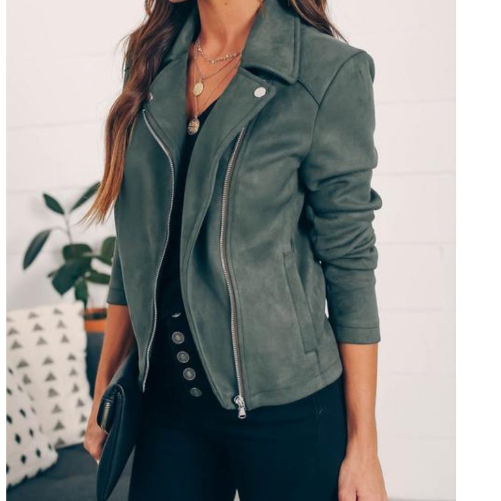 ROXANNE Faux Suede Jacket